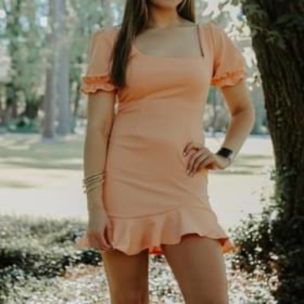 Light peach dress